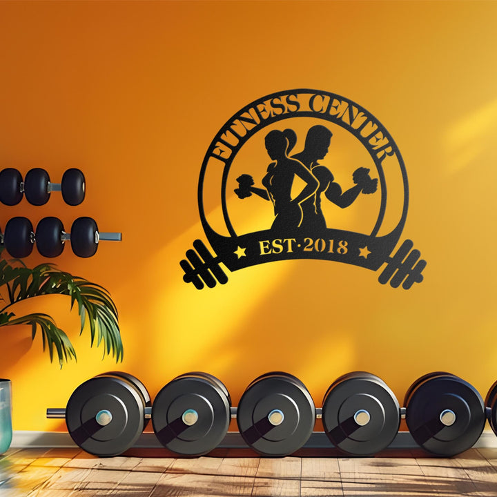 Personalized Metal Gym Sign, Custom Fitness Metal Wall Decor, Body Builder Lovers Gift, Gym Custom Unique Metal Wall Art, Father's Day Gift.