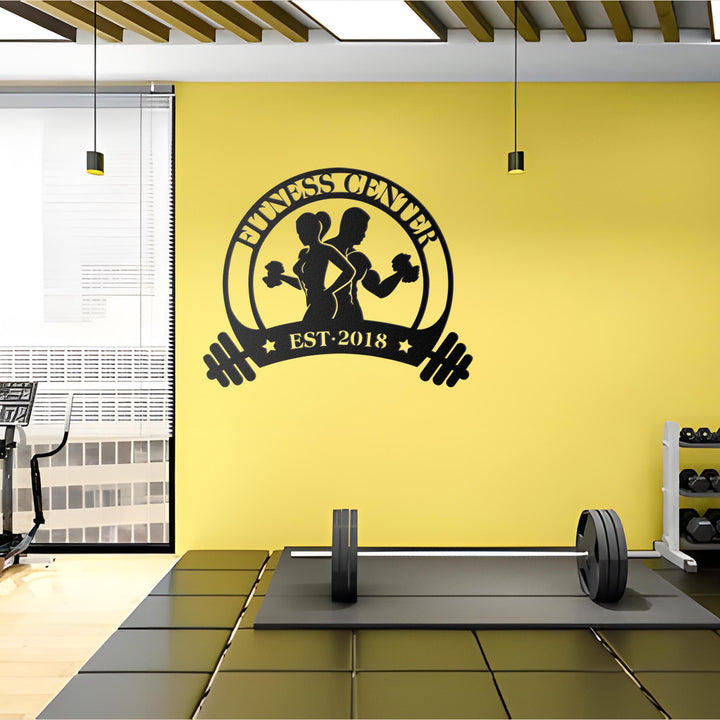 Personalized Metal Gym Sign, Custom Fitness Metal Wall Decor, Body Builder Lovers Gift, Gym Custom Unique Metal Wall Art, Father's Day Gift.