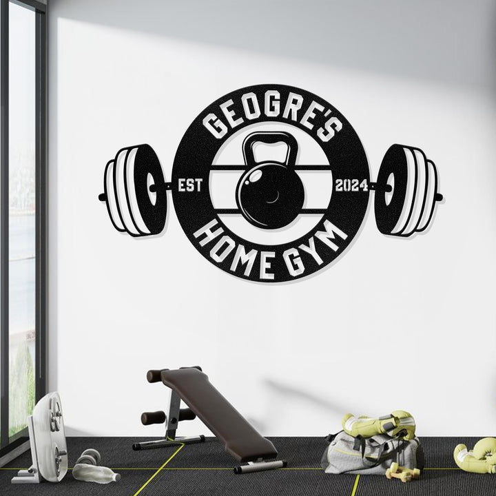 Personalized Home Gym LED Metal Art Sign, Light up Gym Name Metal Sign, Multi Color Home Gym Art, Metal Fitness Wall Art. Gym's House Gifts.