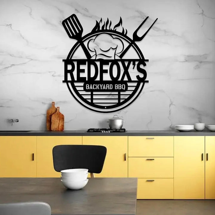 Custom Kitchen Metal Wall Art, Personalized Metal Signs, Custom Kitchen Wall Decor, Customizable Kitchen Sign, Housewarming gift, Chef Gifts