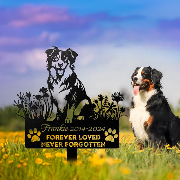 Custom Dog Memorial Metal Stake, Dog Grave Marker, Personalized Dog Garden Sign, Dog Loss Gift, Garden Decor Metal Sign, Dog lover Gifts