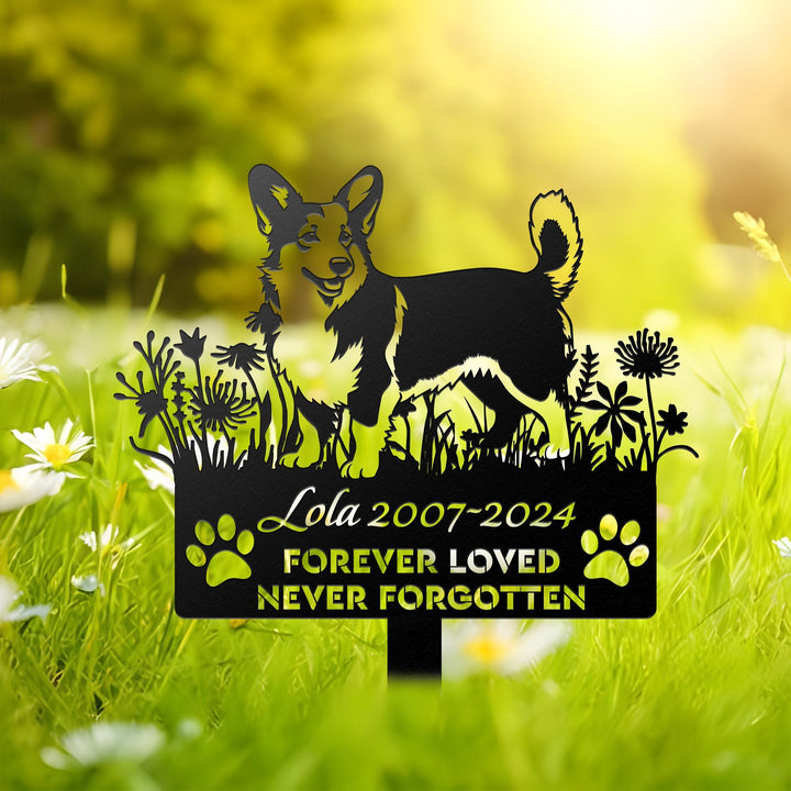 Custom Dog Memorial Metal Stake, Dog Grave Marker, Personalized Dog Garden Sign, Dog Loss Gift, Garden Decor Metal Sign, Dog lover Gifts