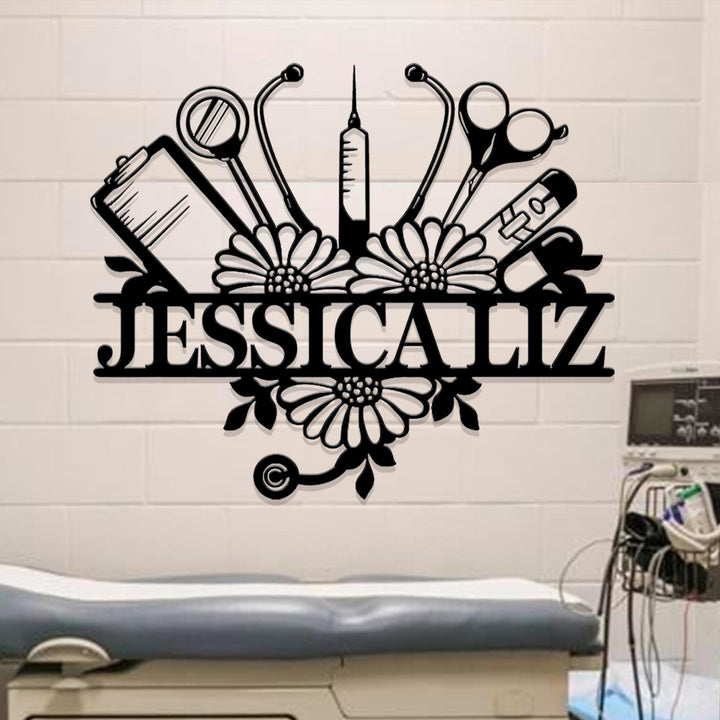 Personalized Nurse Metal Sign | Mother's Day Gifts | RN Gifts | Nurse Gifts | LPN Gifts | CNA Gifts | Doctor Gift | Family Name Gifts