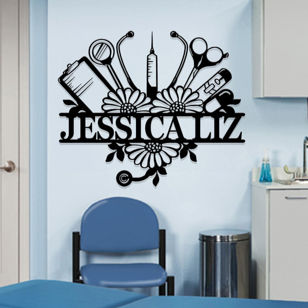 Personalized Nurse Metal Sign | Mother's Day Gifts | RN Gifts | Nurse Gifts | LPN Gifts | CNA Gifts | Doctor Gift | Family Name Gifts