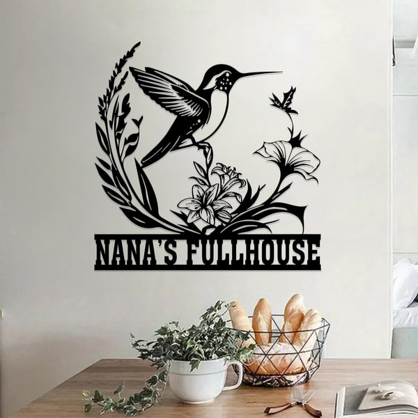 Garden Metal Sign,Personalized Garden Wall Art,Birds Decor,Birds Lover Gift,Garden Wall Decor,Custom Metal Name Sign,Outdoor Decor,Yard deco