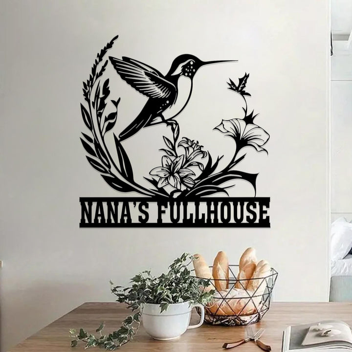 Garden Metal Sign,Personalized Garden Wall Art,Birds Decor,Birds Lover Gift,Garden Wall Decor,Custom Metal Name Sign,Outdoor Decor,Yard deco