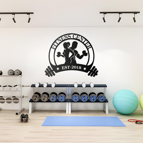 Personalized Metal Gym Sign, Custom Fitness Metal Wall Decor, Body Builder Lovers Gift, Gym Custom Unique Metal Wall Art, Father's Day Gift.