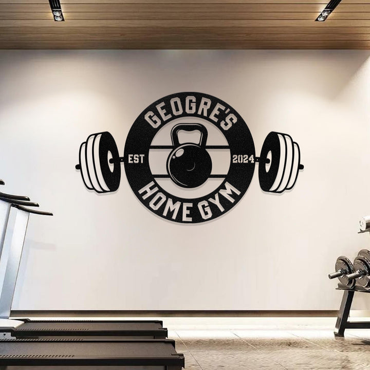 Personalized Home Gym LED Metal Art Sign, Light up Gym Name Metal Sign, Multi Color Home Gym Art, Metal Fitness Wall Art. Gym's House Gifts.