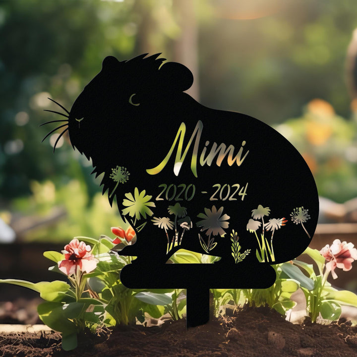 Custom Guinea Pig Memorial Metal Stake, Guinea Pig Loss, Sympathy Sign, Pet Grave Markers, Remembrance Stake, Garden Decor, Metal Sign
