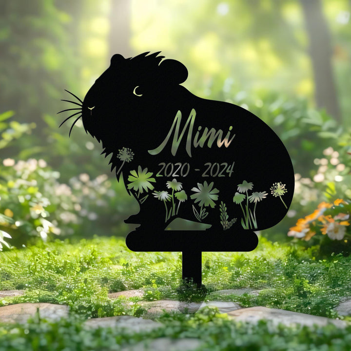 Custom Guinea Pig Memorial Metal Stake, Guinea Pig Loss, Sympathy Sign, Pet Grave Markers, Remembrance Stake, Garden Decor, Metal Sign