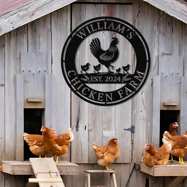 Personalized Chicken Coop Sign, Hen House Coop Sign, Our Little Coop Sign Metal Sign, Metal Chicken Coop Sign, Custom Chicken Coop sign