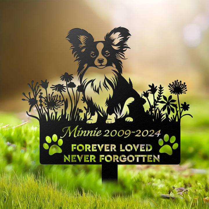 Custom Dog Memorial Metal Stake, Dog Grave Marker, Personalized Dog Garden Sign, Dog Loss Gift, Garden Decor Metal Sign, Dog lover Gifts