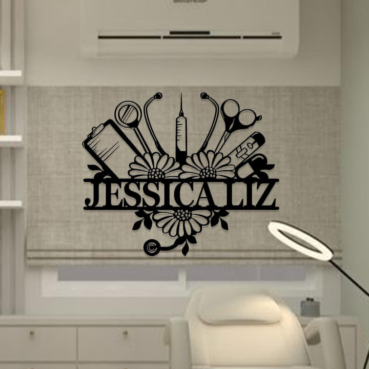 Personalized Nurse Metal Sign | Mother's Day Gifts | RN Gifts | Nurse Gifts | LPN Gifts | CNA Gifts | Doctor Gift | Family Name Gifts
