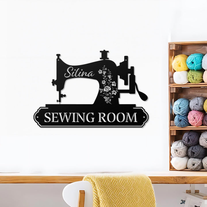 Personalized Sewing Metal LED Sign, Custom Quilting Sign For Sewing room Decor, gift for grandma, Sewing Machine Sign, Seamstress Gifts.
