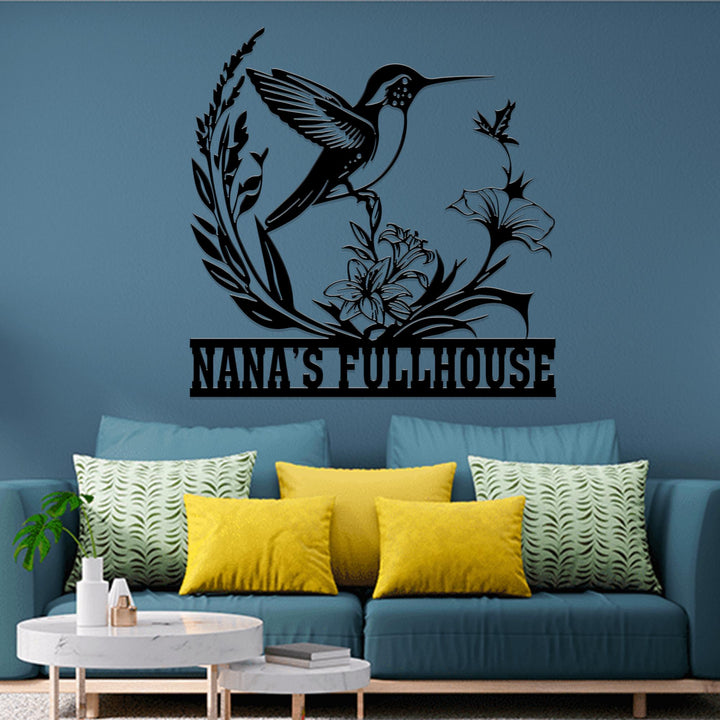 Garden Metal Sign,Personalized Garden Wall Art,Birds Decor,Birds Lover Gift,Garden Wall Decor,Custom Metal Name Sign,Outdoor Decor,Yard deco
