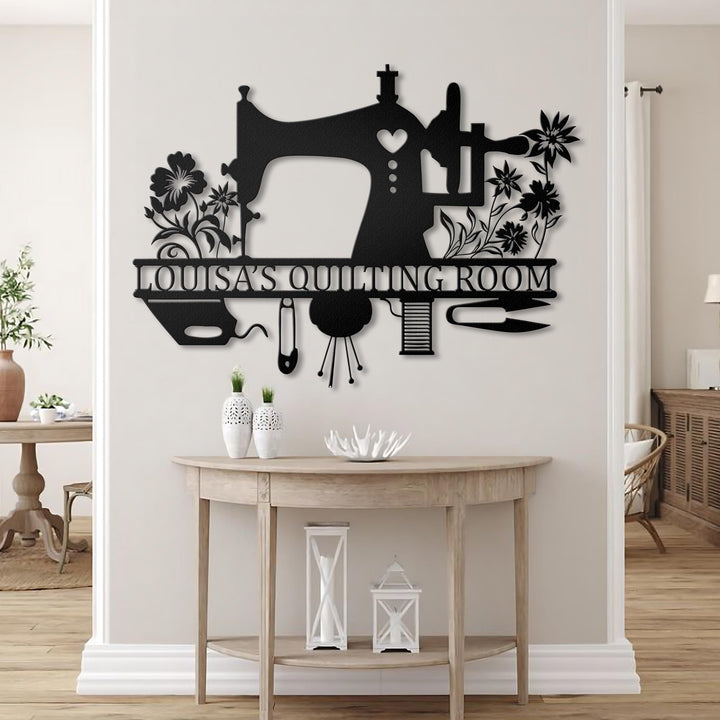 Sewing Room Metal sign, Personalized Sewing Wall Art Decor, Quilting Sign Led Light, Gift For Her, Mom's Gift, Gift for Grandma, Farm Sign
