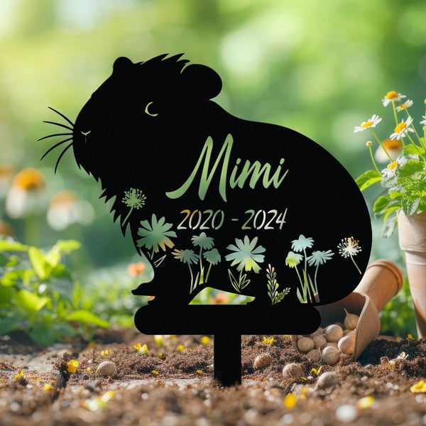 Custom Guinea Pig Memorial Metal Stake, Guinea Pig Loss, Sympathy Sign, Pet Grave Markers, Remembrance Stake, Garden Decor, Metal Sign