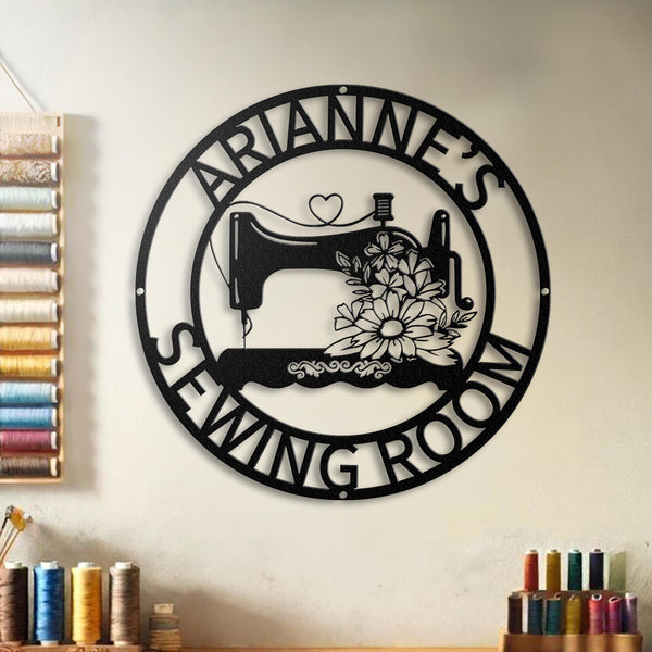 Personalized Sewing Metal Sign,Custom Quilting Sign For Sewing room Decor,gift for grandma,Sewing Machine Sign,mothers day gift