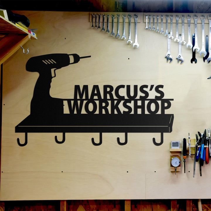 Personalized Metal Workshop Sign - Unique Garage Art for Dad & Grandpa, Custom Father's Day Gift, Workshop Decor