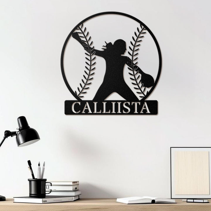 Custom Baseball Bat Metal Sign with LED Lights, Baseball Name Sign, Baseball Lover, Sport Room Decor, Kids Nursery Room Decor, Gift for Her