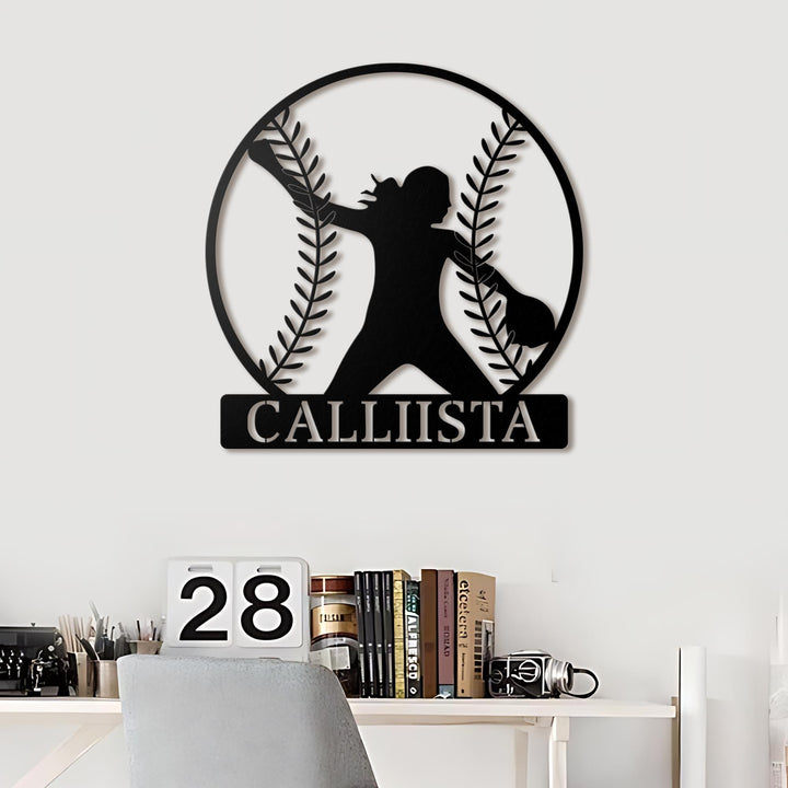 Custom Baseball Bat Metal Sign with LED Lights, Baseball Name Sign, Baseball Lover, Sport Room Decor, Kids Nursery Room Decor, Gift for Her