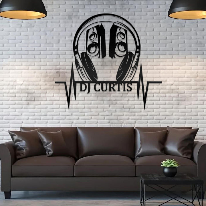 Custom DJ Metal Wall Art with LED Light, DJ Player Metal Sign, Gifts for dj, Disc Jockey gift, Music Lovers Gift, Room Decor Gift For Man
