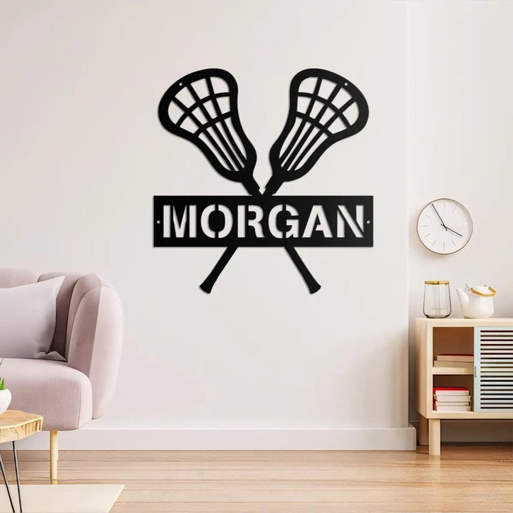 Custom Lacrosse Sign Metal Wall Art, Sports Name Sign Led, Lacrosse Home Decor, Lacrosse Sticks, Lacrosse Player, Christmas Birthday Gift