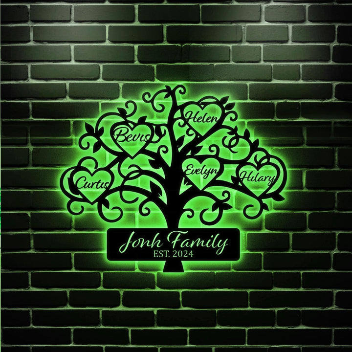 Tree of Life Metal Wall Art, Customize family sign, Personalized Gift Family Tree, Best Gift for family, Living Room Decorations,Family name