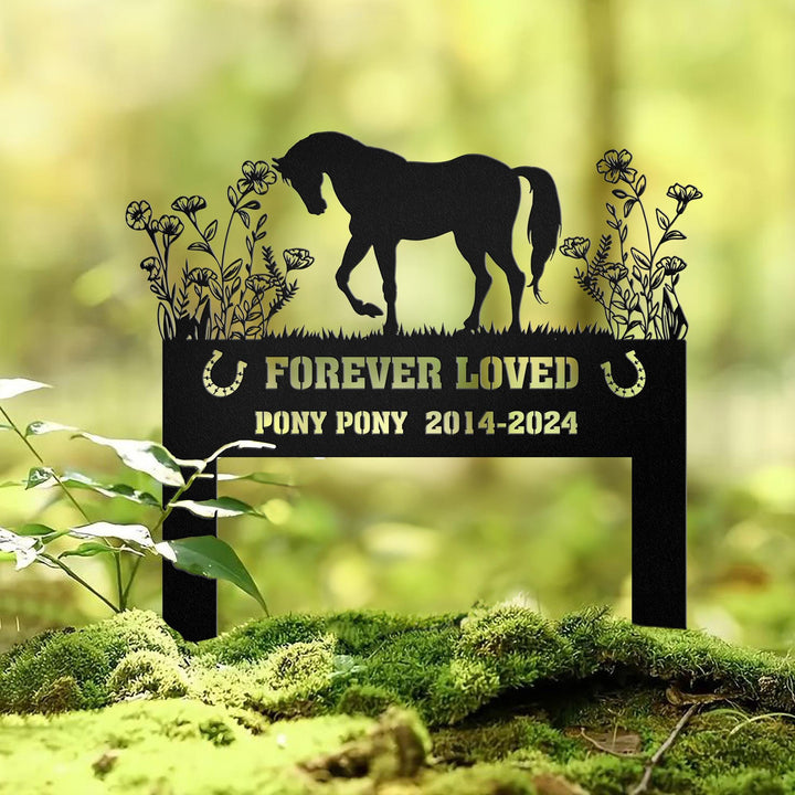 Horse Memorial Stake Sign Personalized, Pet Grave Markers Sign, Horse Sign With Stake, Pet Loss Gift, Sympathy Sign, Remembrance Stake,