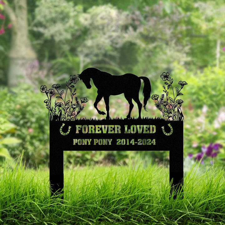 Horse Memorial Stake Sign Personalized, Pet Grave Markers Sign, Horse Sign With Stake, Pet Loss Gift, Sympathy Sign, Remembrance Stake,