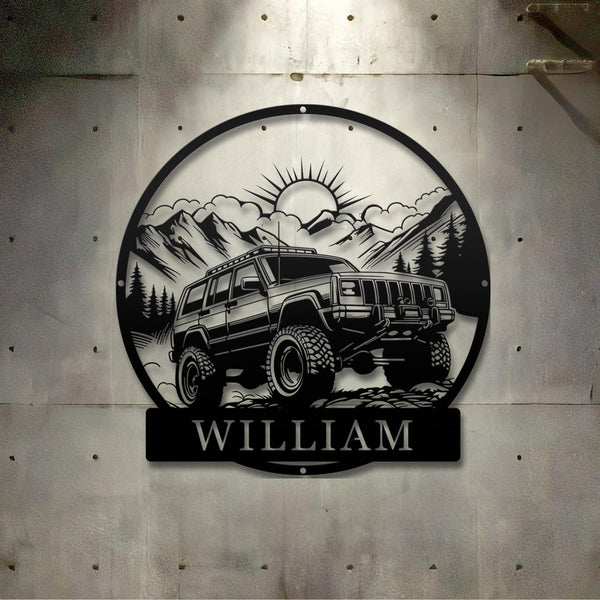 Custom Offroad Metal Sign - Personalized 4x4 Outdoor Decor, Rustic Adventure Wall Art, Unique Gift for Jeep Enthusiasts, Durable Sign
