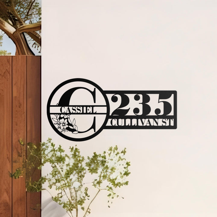 Split Letter Custom Address Sign - Custom Sign - Outdoor Metal Sign - House Numbers, Modern Address Sign, Free shipping, Metal Home Decor