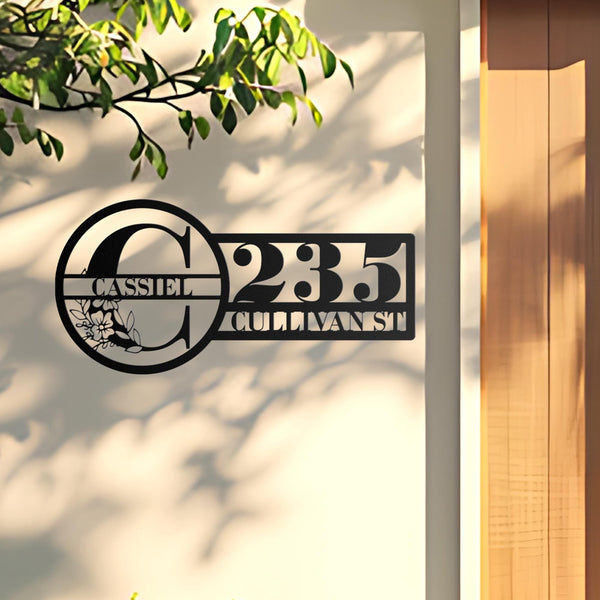 Split Letter Custom Address Sign - Custom Sign - Outdoor Metal Sign - House Numbers, Modern Address Sign, Free shipping, Metal Home Decor