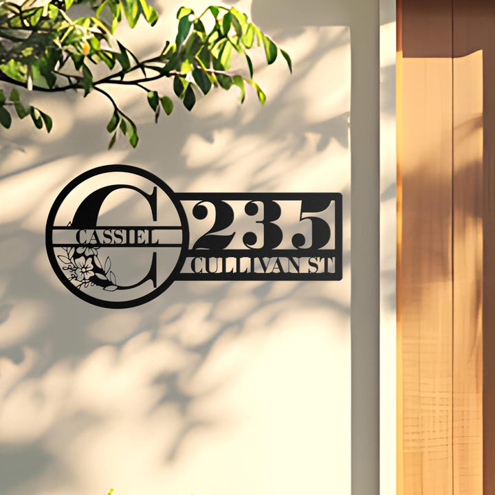 Split Letter Custom Address Sign - Custom Sign - Outdoor Metal Sign - House Numbers, Modern Address Sign, Free shipping, Metal Home Decor
