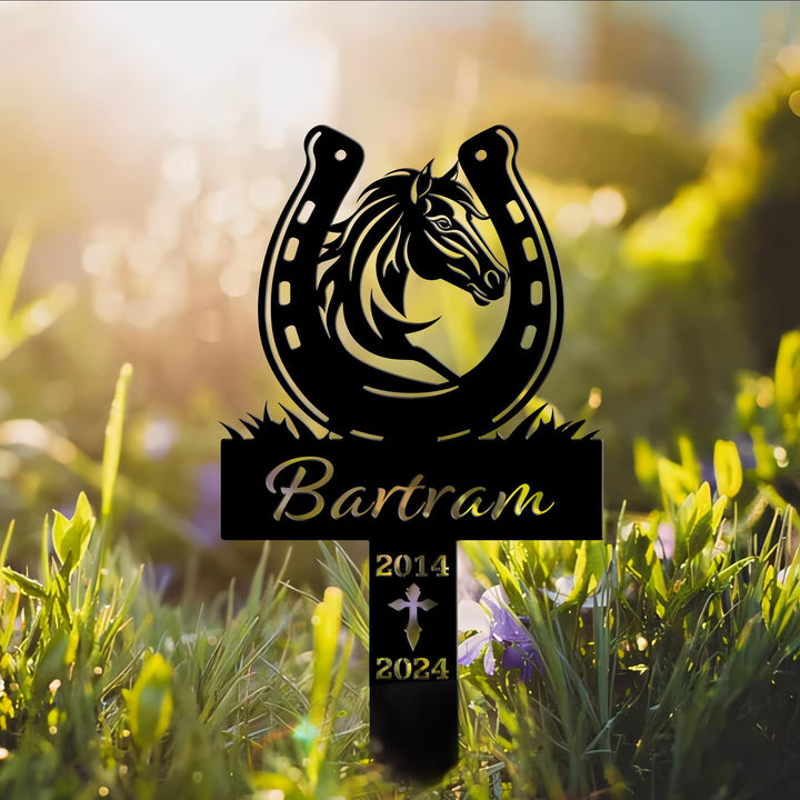 Personalized Horse Memorial Stake, Custom Horse Grave Marker Sign, Horse Remembrance Stake, Horse Loss, Horse Garden Sign, Pet Sympathy Sign