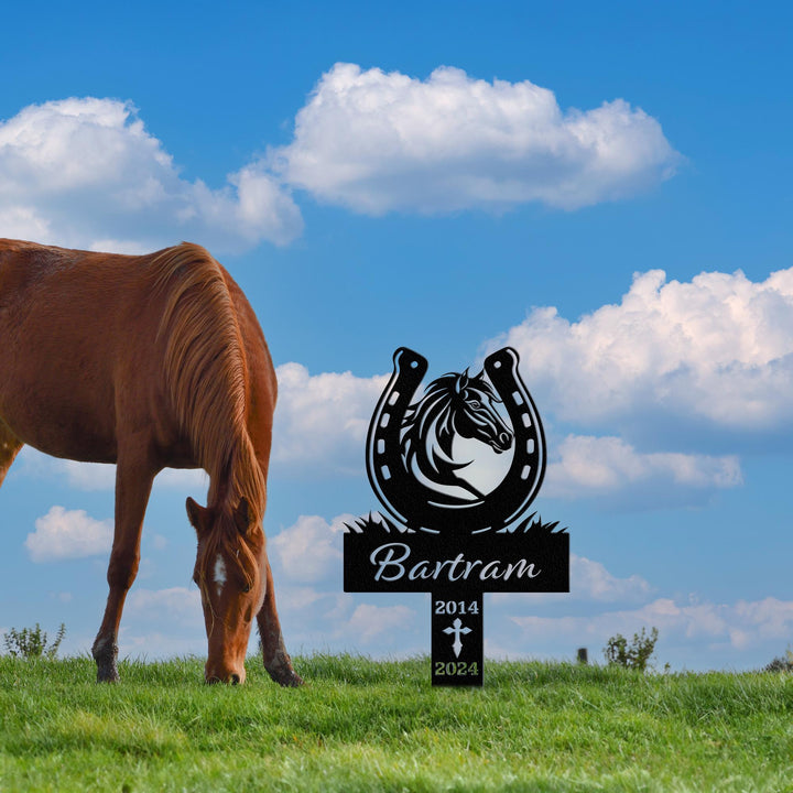 Personalized Horse Memorial Stake, Custom Horse Grave Marker Sign, Horse Remembrance Stake, Horse Loss, Horse Garden Sign, Pet Sympathy Sign