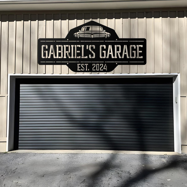 Custom Garage Sign, Personalized Garage Signs, Metal LED Garage Signs, Personalized Garage Hanging sign, Father’s Day Gift, Wall Art For Dad