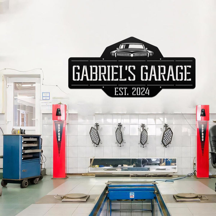 Custom Garage Sign, Personalized Garage Signs, Metal LED Garage Signs, Personalized Garage Hanging sign, Father’s Day Gift, Wall Art For Dad