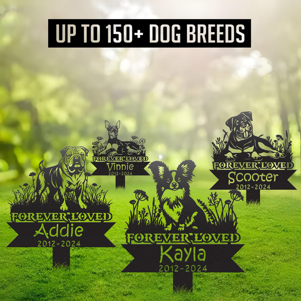 Custom Dog Memorial Metal Stake, Dog Grave Marker, Dog Loss Metal Sign, Personalized Dog Garden Sign, Dog Loss Gift, Garden Decor, Retriever