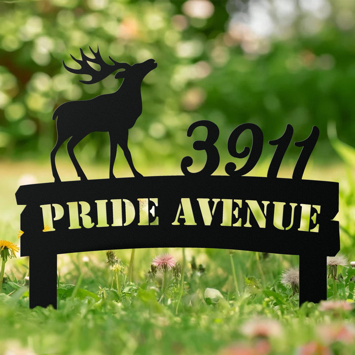 Personalized Metal Address Sign, Custom House Number Sign, Metal Address Plaque, Custom Your Metal Address, Yard Sign, Address Metal Stake.