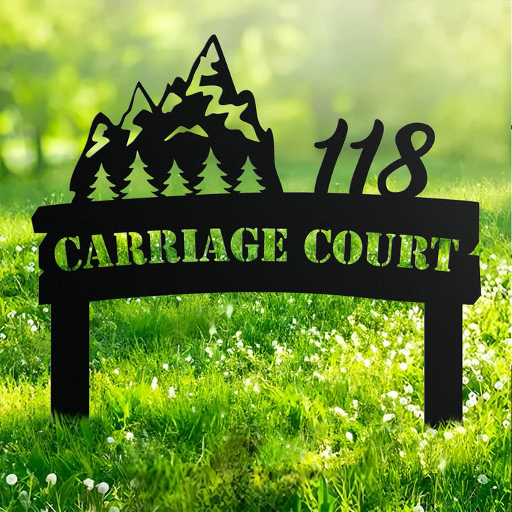 Personalized Metal Address Sign, Custom House Number Sign, Metal Address Plaque, Custom Your Metal Address, Yard Sign, Address Metal Stake.