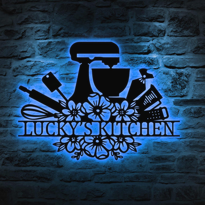 Custom Baking Metal Wall Art, Personalized Baker Name Sign Decoration Hanging for Home, Baker Sign, Kitchen Decor, Baker Cooking Lover Gift