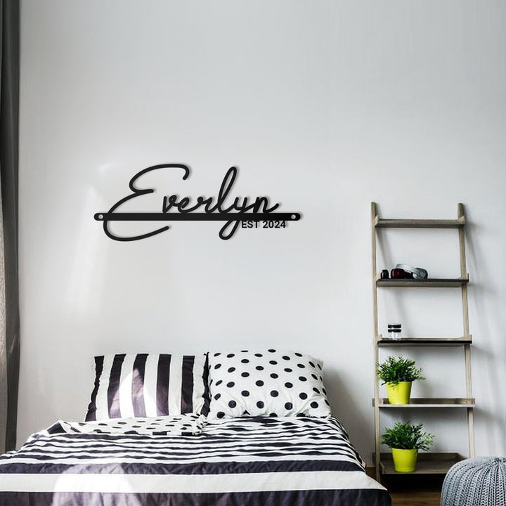 Custom Modern Metal Casa Name Sign, Personalized Villa Name Sign, Unique Custom Metal Family Name, Best Anniversary Gift, Christmas Gift