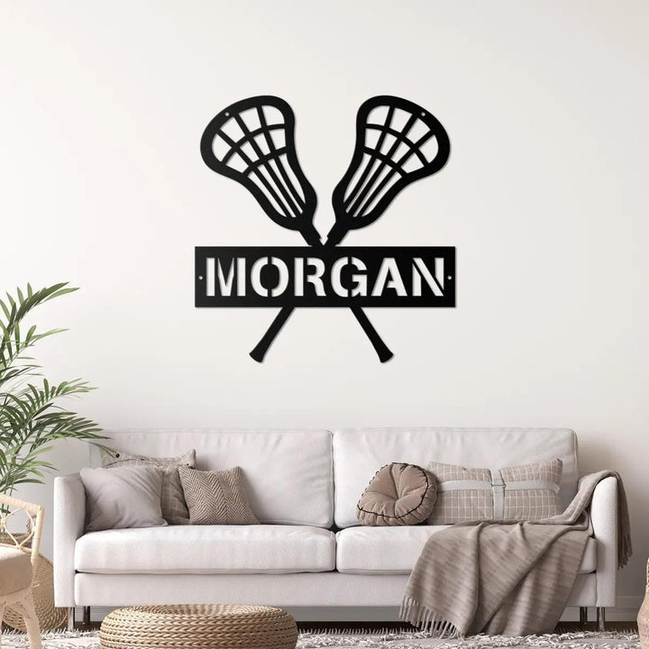 Custom Lacrosse Sign Metal Wall Art, Sports Name Sign Led, Lacrosse Home Decor, Lacrosse Sticks, Lacrosse Player, Christmas Birthday Gift