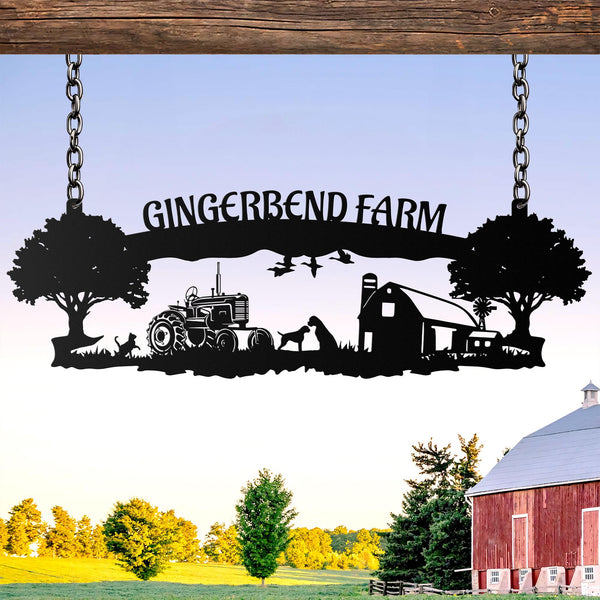 Custom Your Metal Farm Sign, Farmhouse Metal Sign, Personalized Ranch Sign, Farmhouse Decor, Farmer Gift, Farm Gate Sign, Outdoor Decor