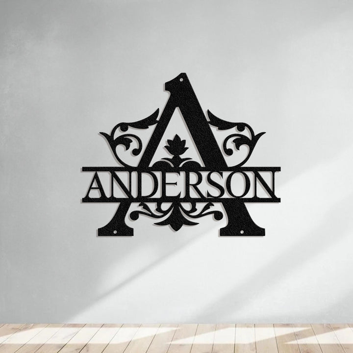 Custom Monogram Metal Signs Wall Art With Led Lights, Personalized Family Name Sign, Wedding Housewarming Gift, Christmas Home Decor