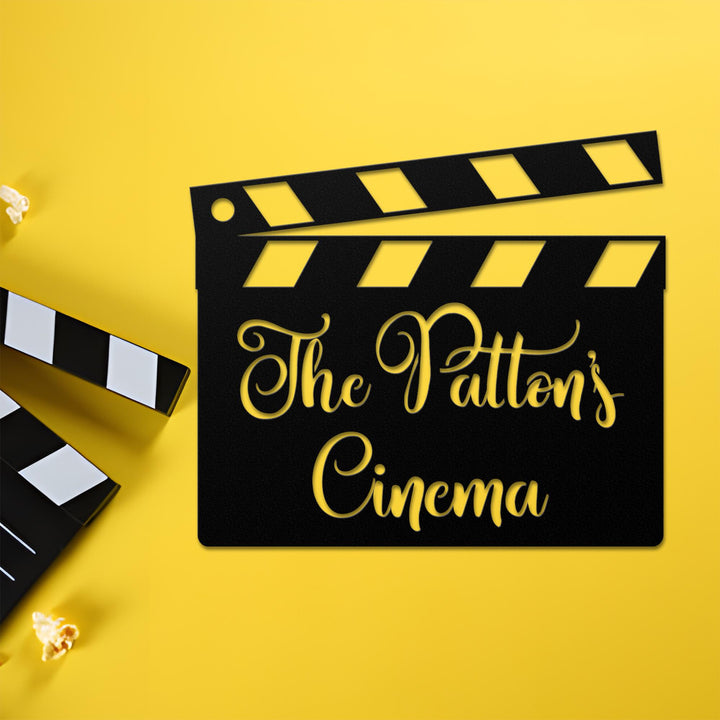 Personalized Home Movie Theater Metal Wall Art LED Light, Custom Cinema Sign, Movie House Sign, Movie Room Decor with Led Lights, Movie Bar