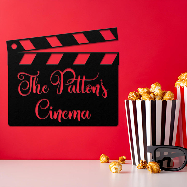 Personalized Home Movie Theater Metal Wall Art LED Light, Custom Cinema Sign, Movie House Sign, Movie Room Decor with Led Lights, Movie Bar