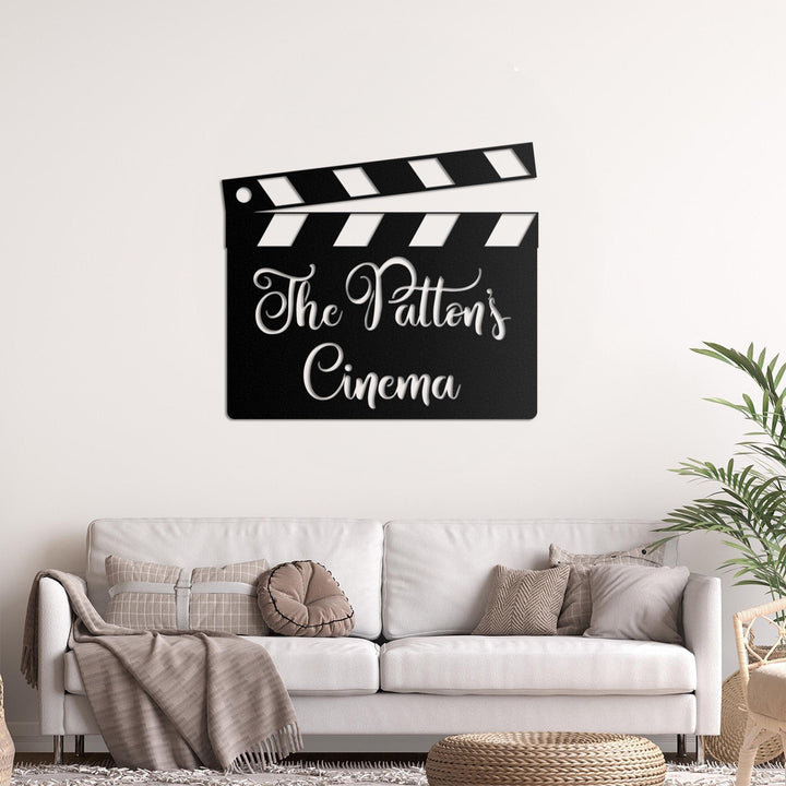 Personalized Home Movie Theater Metal Wall Art LED Light, Custom Cinema Sign, Movie House Sign, Movie Room Decor with Led Lights, Movie Bar