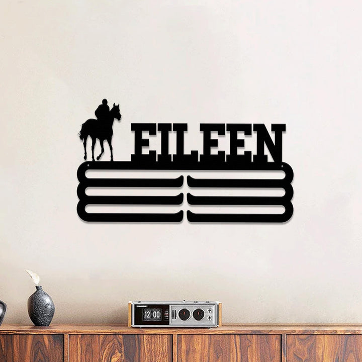 Horseback Riding Medal Hanger with Led Light, Sports Medal Display, Kids Room Sports Meatl Wall Art Decor, Horse Show Sign, Xmas Gift